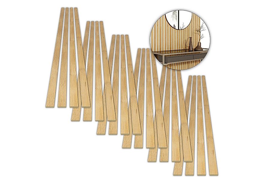 acous Wandpaneel Spar-Set Stix FSC® Premium Echtholzfurnier (selbstklebend) günstig online kaufen