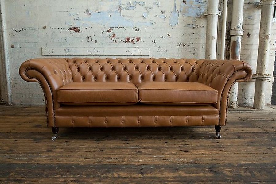 JVmoebel Chesterfield-Sofa Sofa 3 Sitzer Couch Chesterfield Polster Sitz Le günstig online kaufen