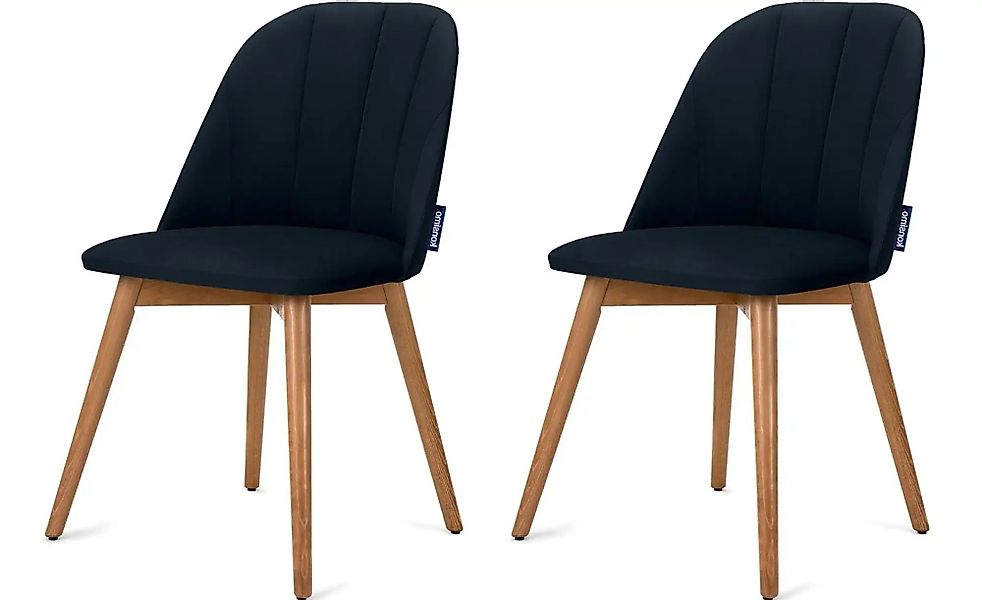 KONSIMO Polsterstuhl 2er-Set   ¦ blau ¦ Maße (cm): B: 48 H: 86 Stühle > Pol günstig online kaufen