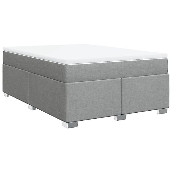 vidaXL Boxspringbett mit Matratze Hellgrau 140x200 cm Stoff2104878 günstig online kaufen