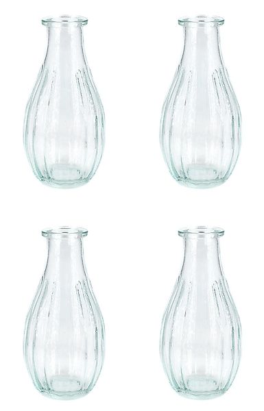 Creativery Dekovase, Vasen Glas gerillt 14cm günstig online kaufen