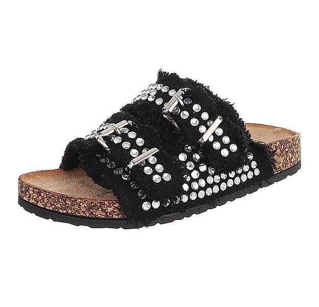 Ital-Design Bequeme Sandalen mit Schnallen und Glitzerdetails für Damen Pan günstig online kaufen