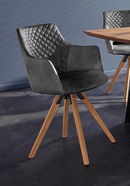 Home affaire Armlehnstuhl "LISABON" (Set) 2 Stk.mit Drehfunktion, Bezug aus günstig online kaufen