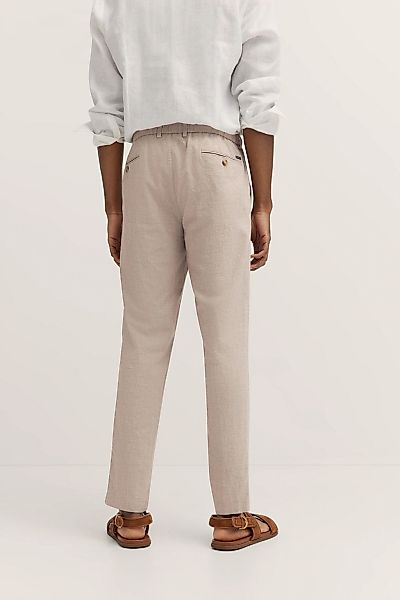 bugatti Bundfaltenhose mit Baumwoll-Leinen-Mix günstig online kaufen