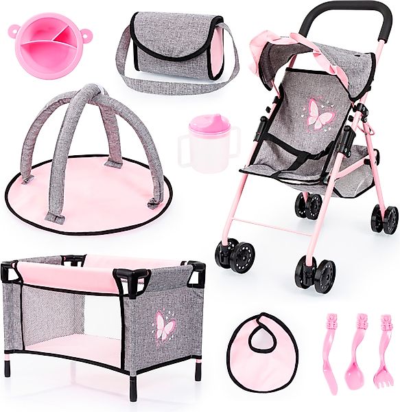 Bayer Puppenbuggy Set mit Reisebett günstig online kaufen