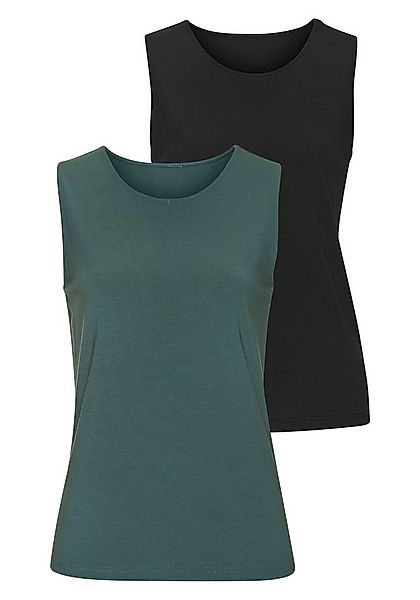 LASCANA Tanktop aus elastischer Baumwoll-Modal-Qualität (2er-Pack) günstig online kaufen