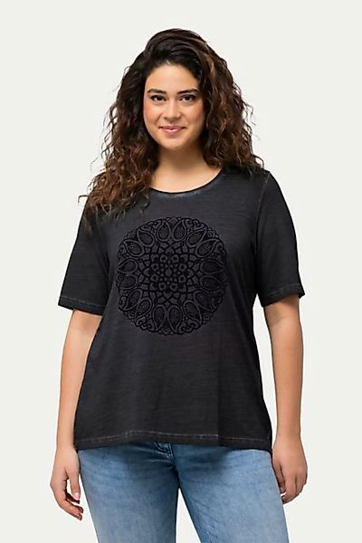 Ulla Popken T-Shirt T-Shirt Mandala Classic Rundhals Halbarm günstig online kaufen