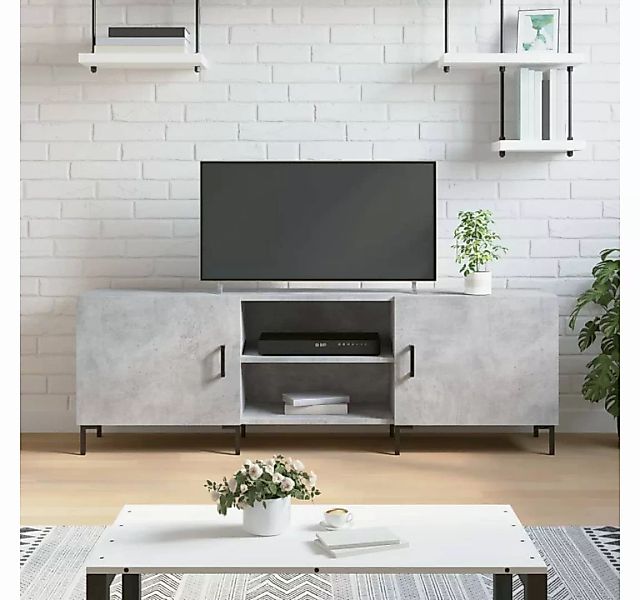 furnicato TV-Schrank Betongrau 150x30x50 cm Holzwerkstoff günstig online kaufen