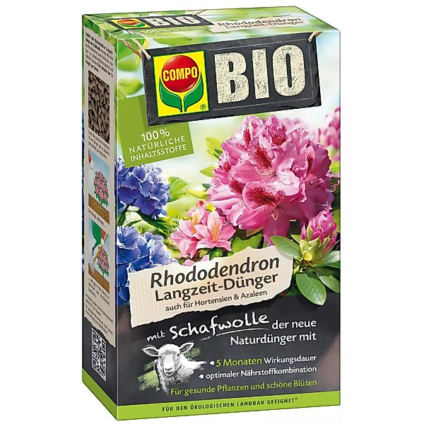 Compo Bio Rhododendron Langzeit-Dünger mit Schafwolle 2 kg günstig online kaufen