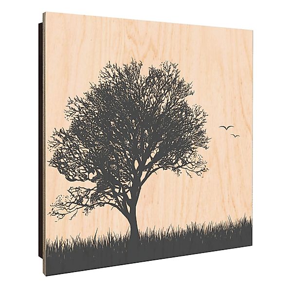 Banjado Schlüsselkasten Holz 30x30cm Schwarz Scharnier Rechts 50 Haken Desi günstig online kaufen