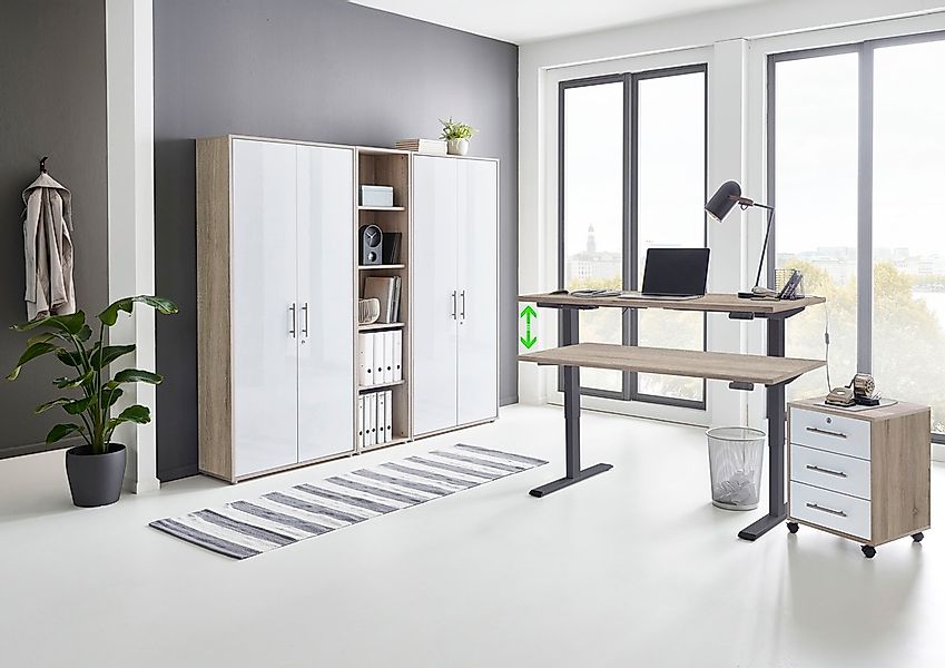 BMG Möbel Büromöbel-Set "Tabor", (Set, 5 tlg.), mit elektrisch höhenverstel günstig online kaufen