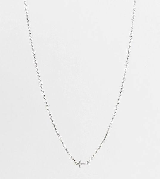 Kingsley Ryan Curve – Choker-Halskette aus Sterlingsilber mit Kreuzanhänger günstig online kaufen