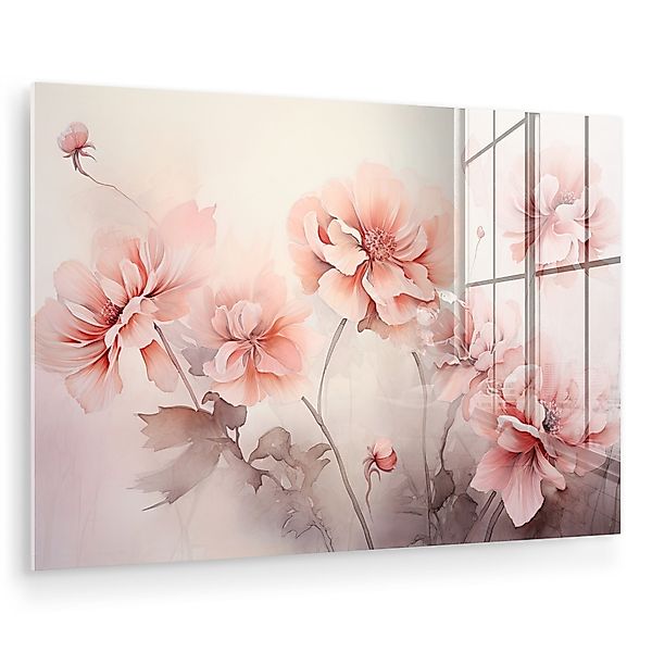 MuchoWow Acrylglasbild Blumen - Rosa - günstig online kaufen