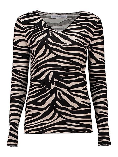 HaILY’S T-Shirt Langarm Shirt mit auffälligem Zebra-Print (1-tlg) LS V TP Z günstig online kaufen