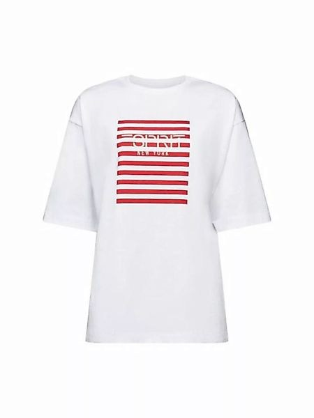 Esprit T-Shirt Logo-T-Shirt mit Rundhalsausschnitt (1-tlg) günstig online kaufen