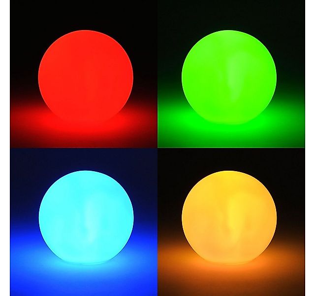 Levandeo® Nachttischlampe, 3er Set LED Kugel 8cm Farbwechsel Leuchtkugel St günstig online kaufen