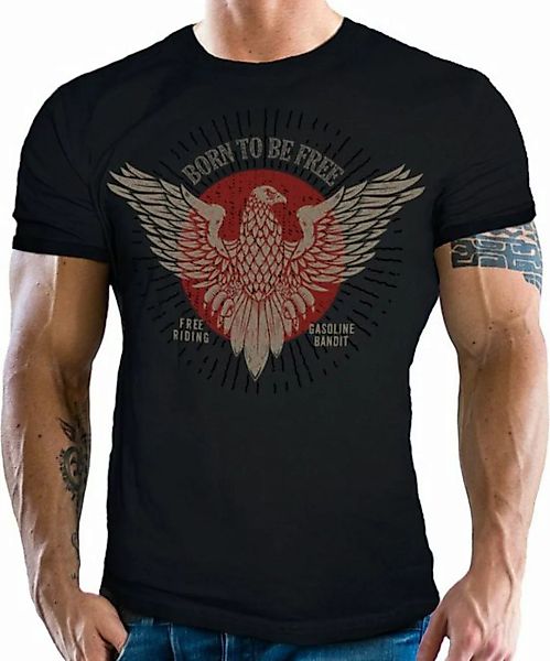 GASOLINE BANDIT® T-Shirt für Biker, Racer: Born to be Free günstig online kaufen