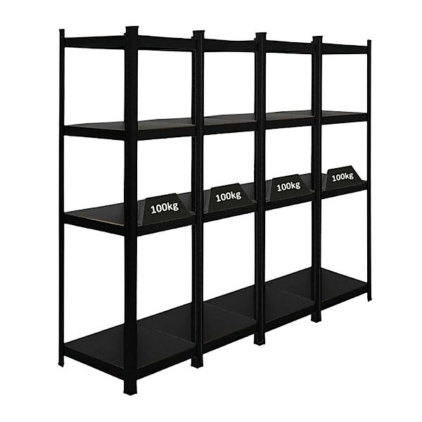 PROREGAL® Schwerlastregal MegaDeal 4x All Black günstig online kaufen