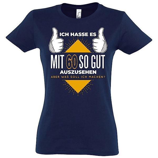 Youth Designz T-Shirt 60 Und Gutaussehend Damen Shirt mit lustigem Frontpri günstig online kaufen