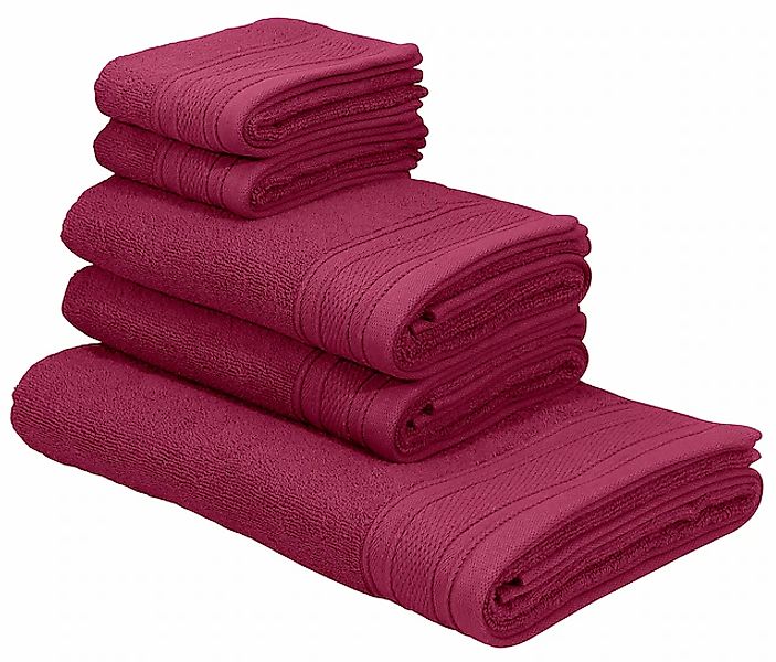 Bruno Banani Handtuch Set »Robby, Premium Handtücher, 500 gr/m²«, Set, 5 tl günstig online kaufen