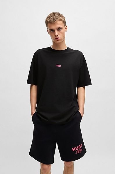 HUGO Blue T-Shirt "Nalono", mit Logodruck, Oversized Look mit Backprint günstig online kaufen