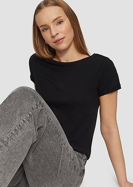 QS Kurzarmshirt Jerseyshirt mit Crew Neck günstig online kaufen
