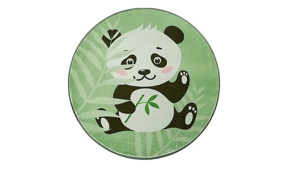 KJUT Kurzflorteppich  Panda ¦ grün ¦ Synthetische Fasern Ø: 80 Teppiche > K günstig online kaufen