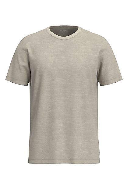 Selected Homme Herren Rundhals T-Shirt SLHASPEN SLUB - Regular Fit günstig online kaufen