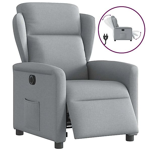 vidaXL Relaxsessel Elektrisch Hellgrau Stoff 3303114 günstig online kaufen