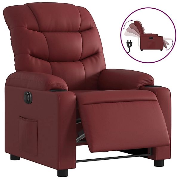 vidaXL Relaxsessel Elektrisch Weinrot Kunstleder 3206589 günstig online kaufen