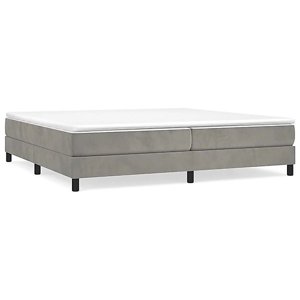 vidaXL Boxspringbett Hellgrau 200x200 cm Samt1389160 günstig online kaufen