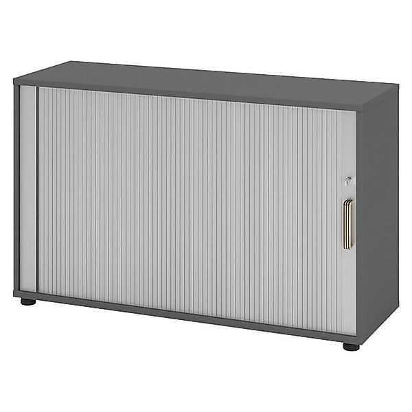 bümö Aktenschrank Rollladenschrank office - 2 Ordnerhöhen Dekor: Graphit/Si günstig online kaufen
