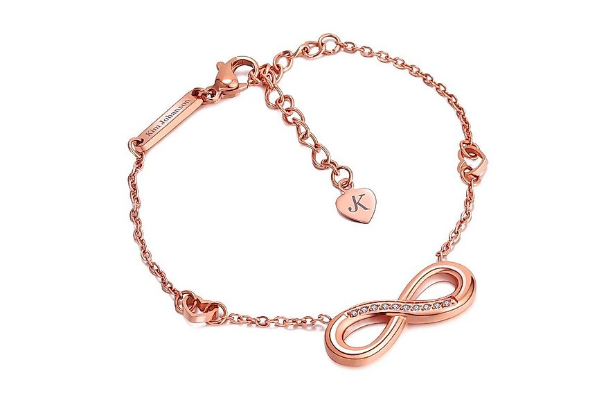Kim Johanson Armband Infinity aus Edelstahl (1-tlg), mit funkelnden Zirkoni günstig online kaufen