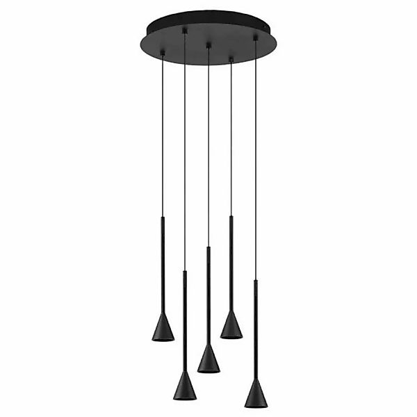 LED Pendelleuchte Net in Schwarz 5x 5,4W 1312lm günstig online kaufen