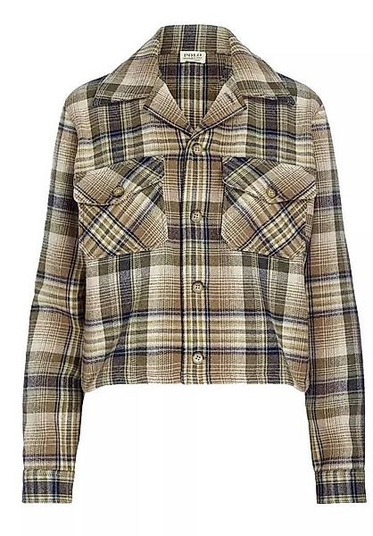 Polo Ralph Lauren Hemdjacke Check Cropped Shirt Jacke aus italienischem Twe günstig online kaufen