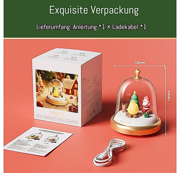 PRIISF LED Dekoobjekt Winterdorf LED Weihnachtsdorf Nachtlicht Spieluhr Wei günstig online kaufen