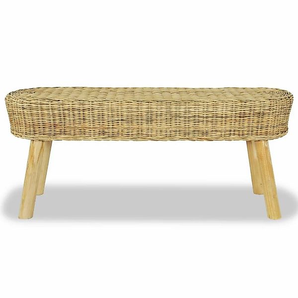 vidaXL Flurbank 110 x 35 x 45 cm Rattan Natur günstig online kaufen