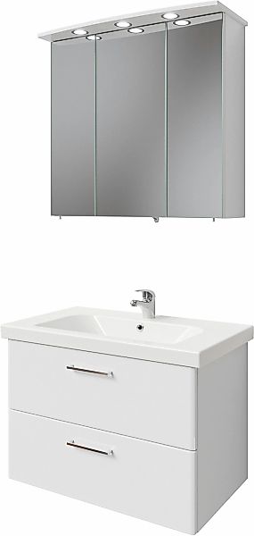 Saphir Badmöbel-Set "Quickset 316 2-teilig, Keramikwaschtisch mit LED-Spieg günstig online kaufen