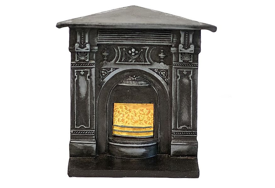 Streets Ahead Dollshouse Puppenhausmöbel Eck-Kamin fürs Puppenhaus anthrazi günstig online kaufen