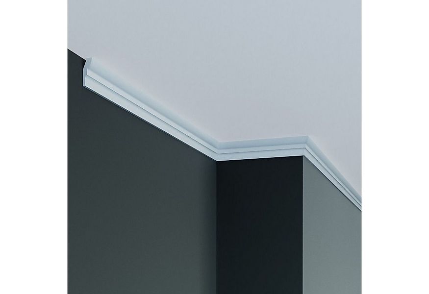 PROVISTON Stuckleiste Polyurethan, 25 x 15 x 2000 mm, Weiß, Deckenleiste, K günstig online kaufen
