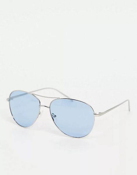 Pilgrim – Polly – Silber beschichtete Sonnenbrille-Grau günstig online kaufen