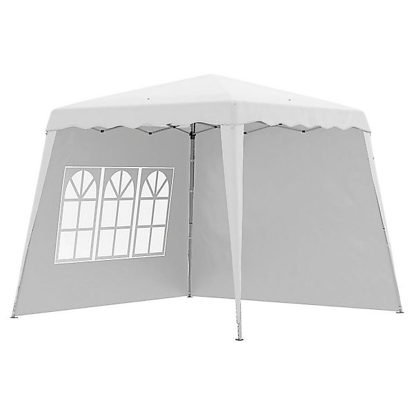 Outsunny Pavillon weiß Edelstahl B/H/L: ca. 240x240x250 cm günstig online kaufen