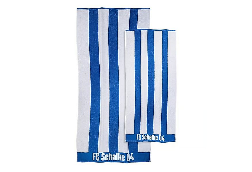 FC Schalke 04 Handtuch Set Handtuch/Duschtuch in blau weiß 100% Baumwolle günstig online kaufen
