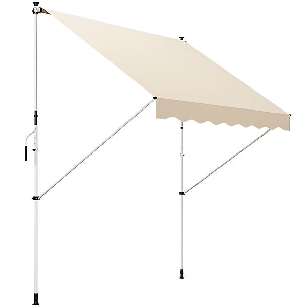 Outsunny Markise mit Handkurbel, Höhenverstellbar, Sonnenschutz günstig online kaufen