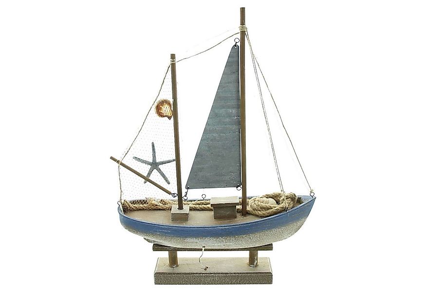 Dekoleidenschaft LED-Dekofigur "Segelschiff" Deko aus Holz im Shabby Look, günstig online kaufen