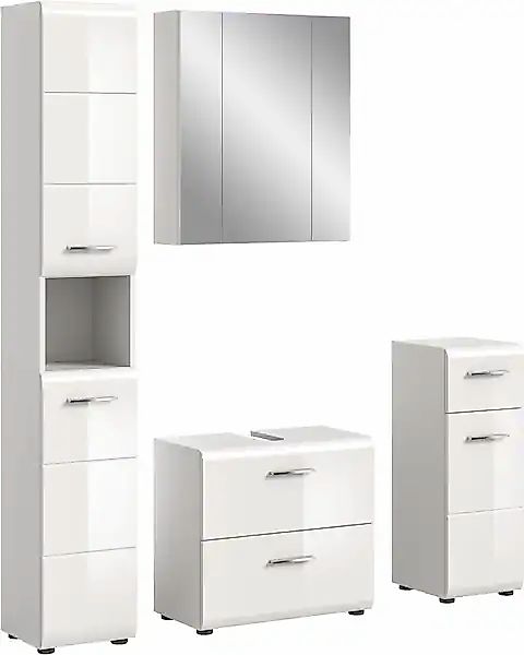 INOSIGN Badezimmer-Set Set, 4 Stk. tlg. Florenz, Badkombination 4-tlg., Wei günstig online kaufen