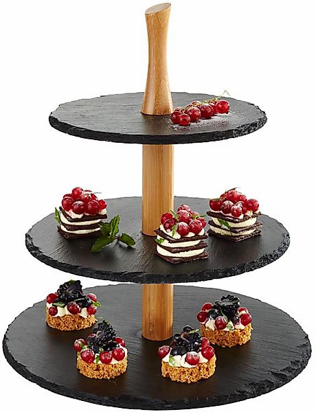 APS Etagere »3-stufige Etagere« mit Holzständer, 3-stöckig günstig online kaufen