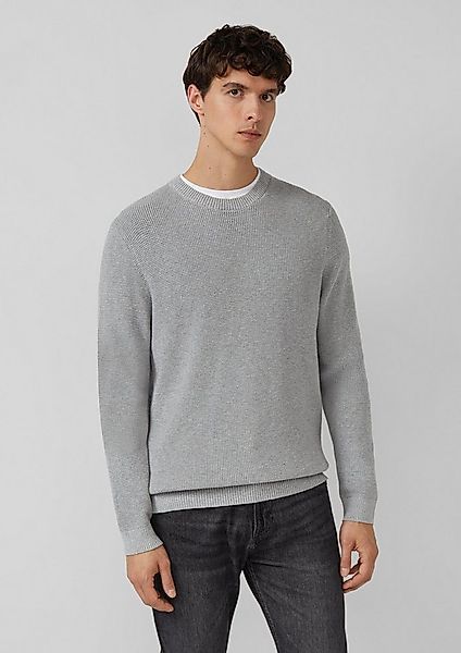 s.Oliver Longpullover Strickpullover Strickpullover mit Crew Neck und Struk günstig online kaufen