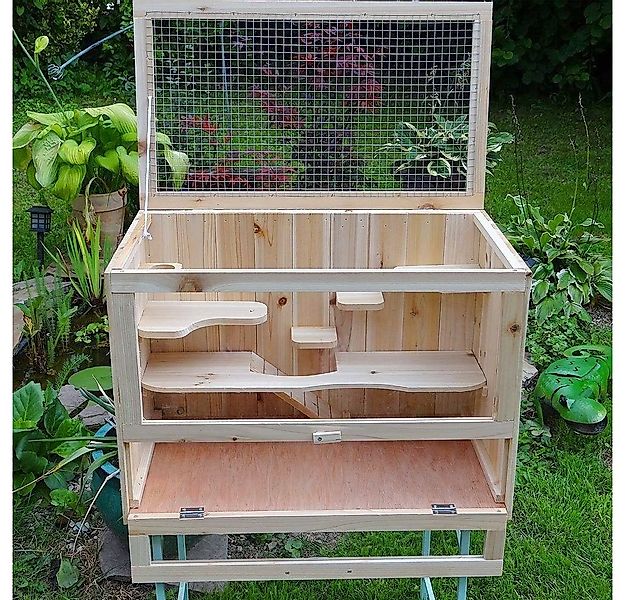 Melko Kleintierkäfig Kleintiergehege Kleintierkäfig Stall Holz Freilauf Nag günstig online kaufen