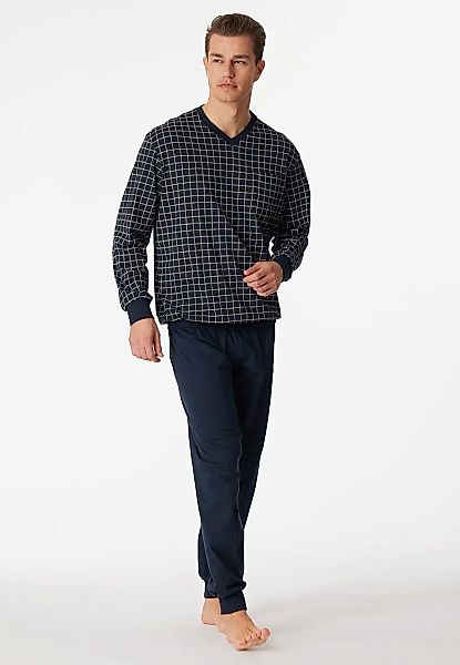 Schiesser Schlafanzug "Dark Sapphire" 2 Stk. tlg., mit klassischem Karo-Mus günstig online kaufen